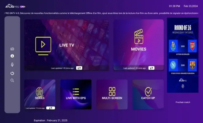Atlas Pro ONTV Application Interface